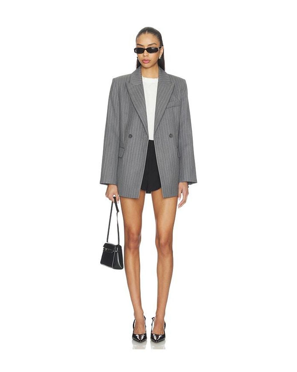 Anine Bing Gray Tiphaine Blazer