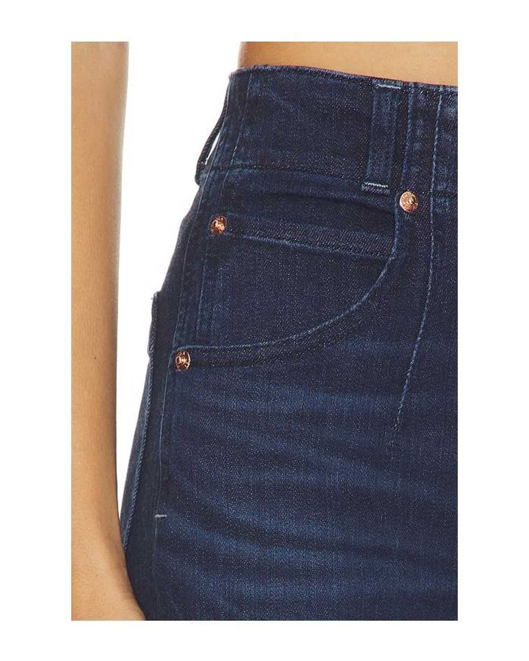 Pistola Blue Lana Double Button Wide Leg Jeans