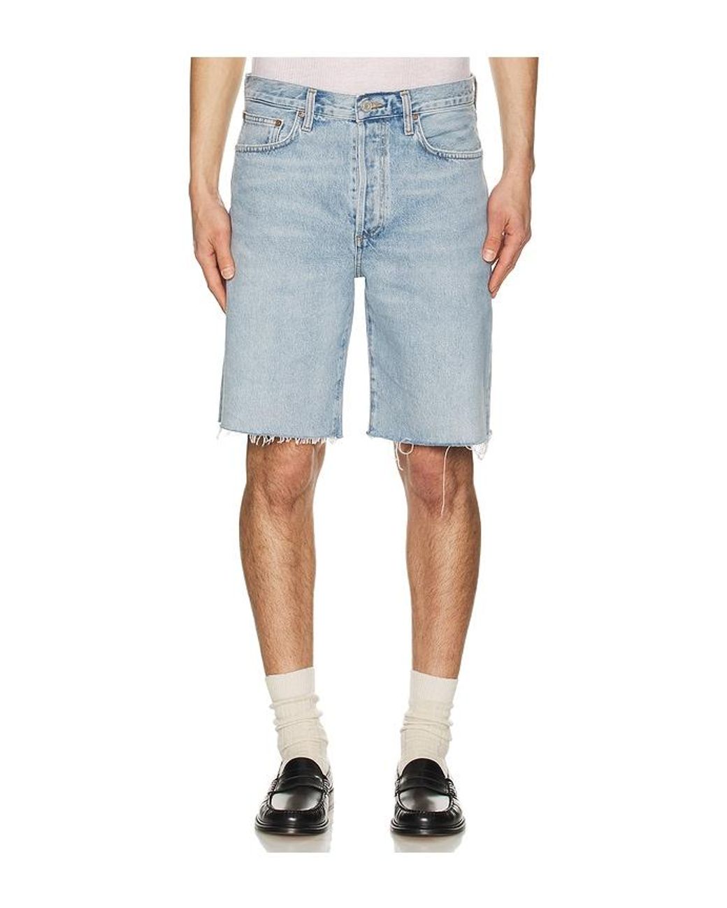 Anson Shorts En Color Azul Talla En Agolde de hombre de color Blue