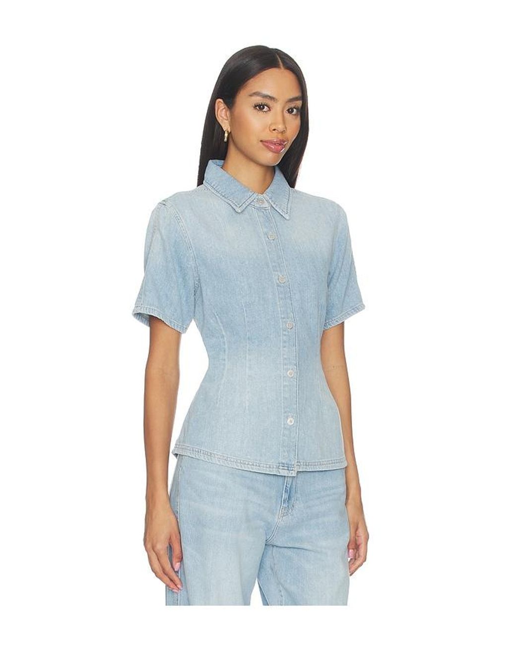 DL1961 Blue Dl Aura Joice Denim Shirt