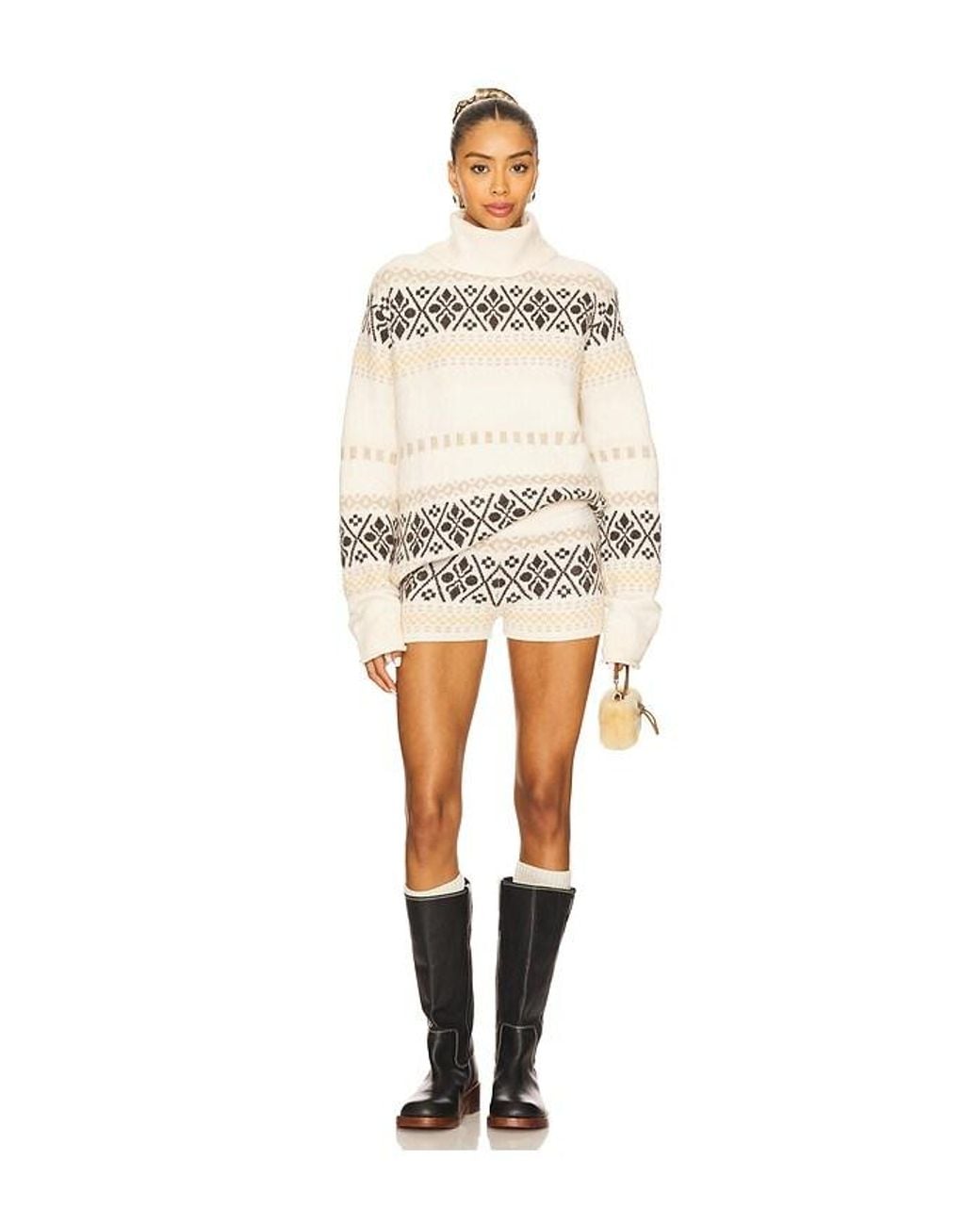 MORE TO COME Natural Kelsey Fairisle Sweater