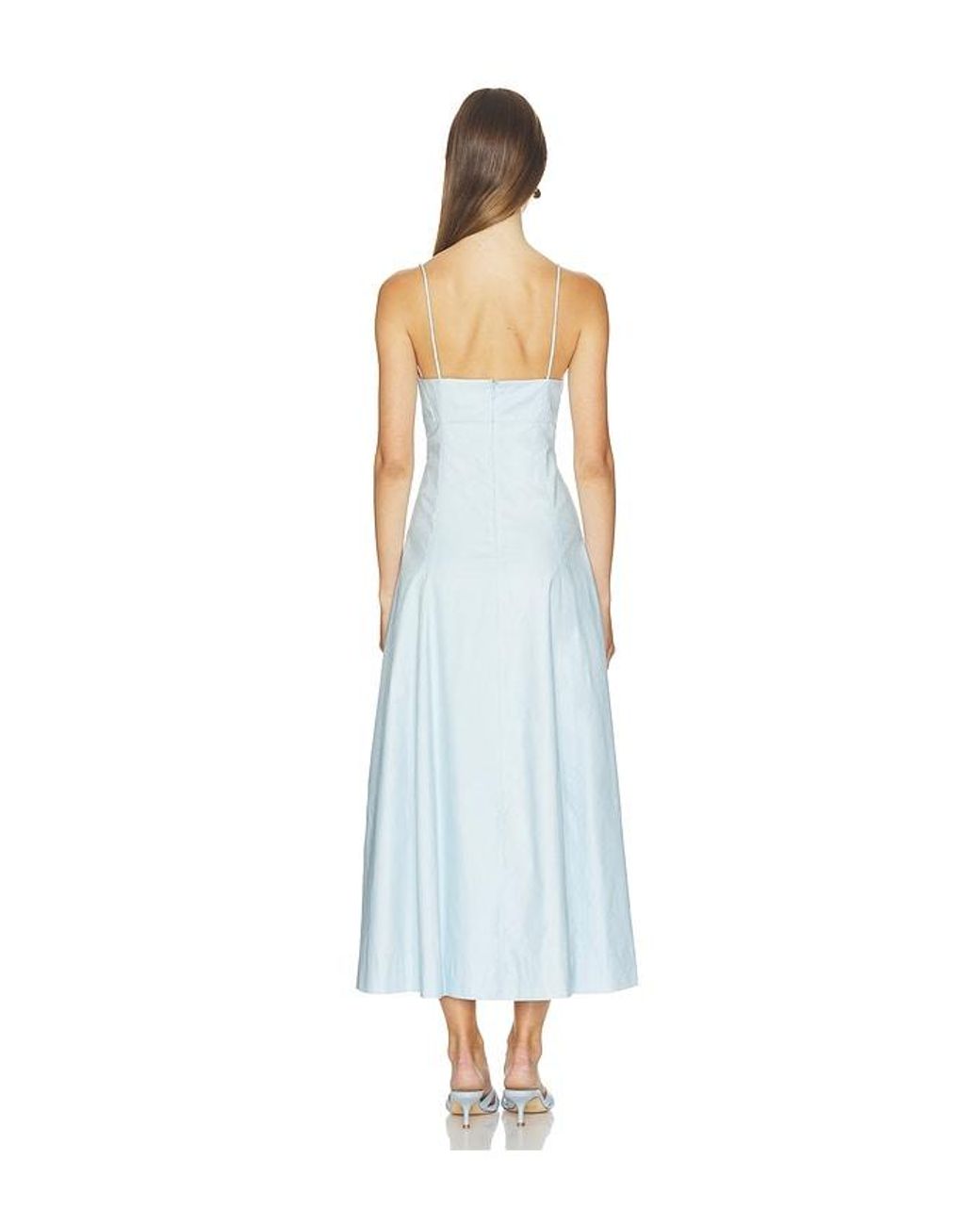 ROAME. White Arabella Midi Dress