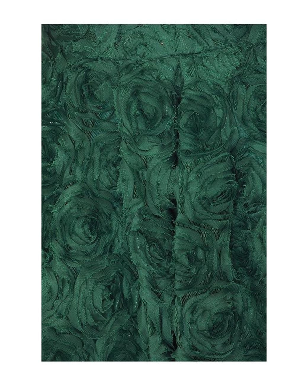 Susana Monaco Green Flower Texture Dress