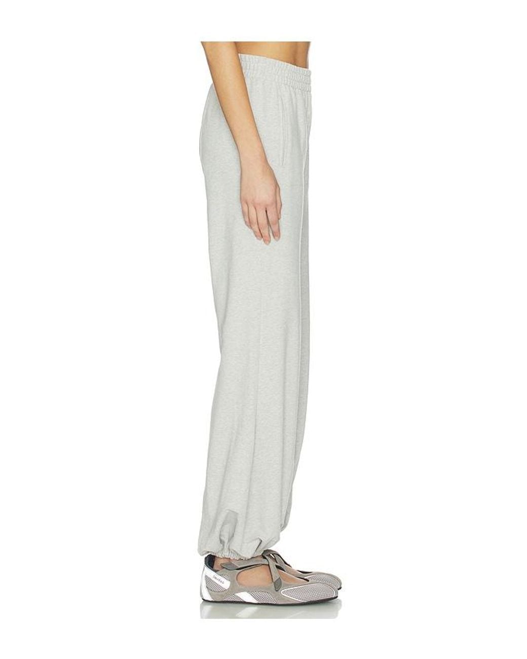 Norma Kamali White Boyfriend Puff Jog Pant