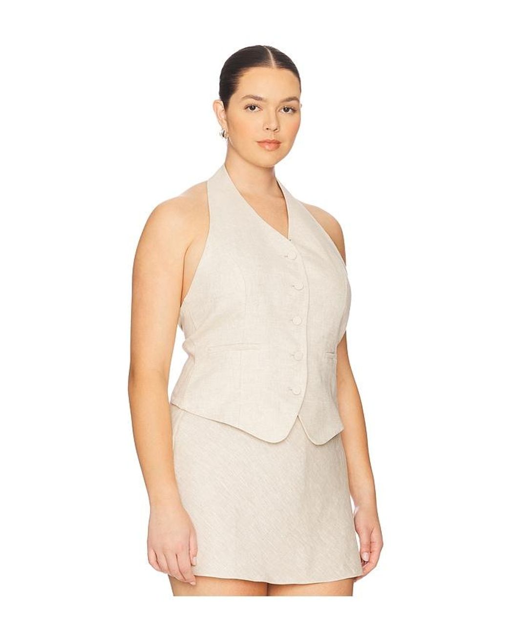 L'academie White 'Academie Uma Linen Top