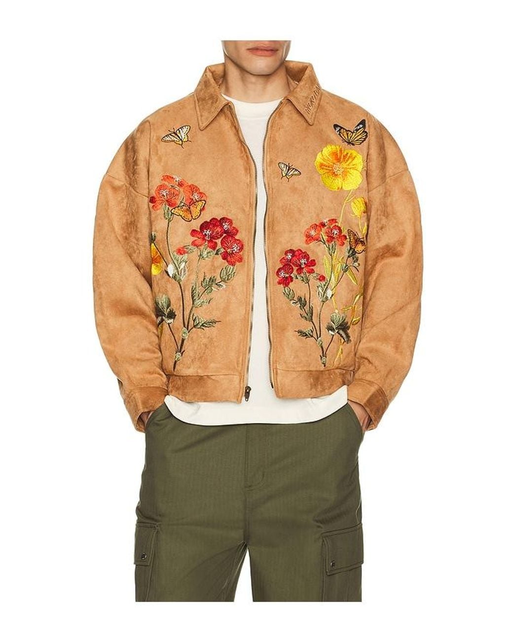 Ryoko Rain Multicolor Monarch Clay Suede Work Jacket for men