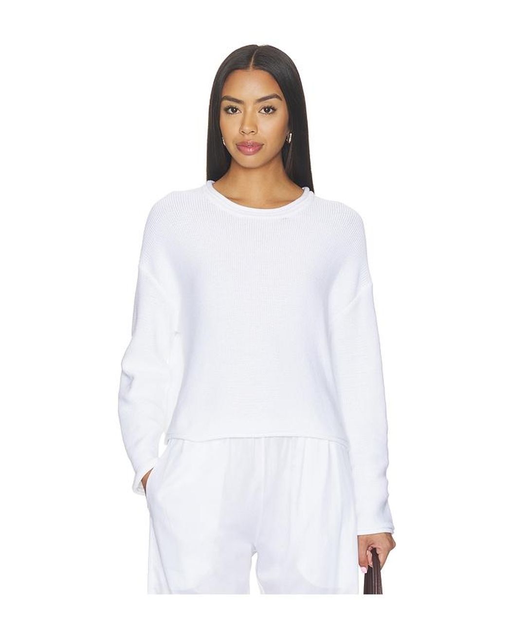 Leset White Mae Crewneck