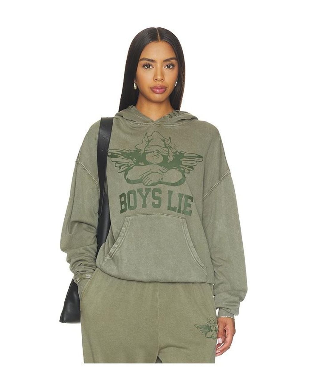 Boys Lie Green Old School Racer Hoodie