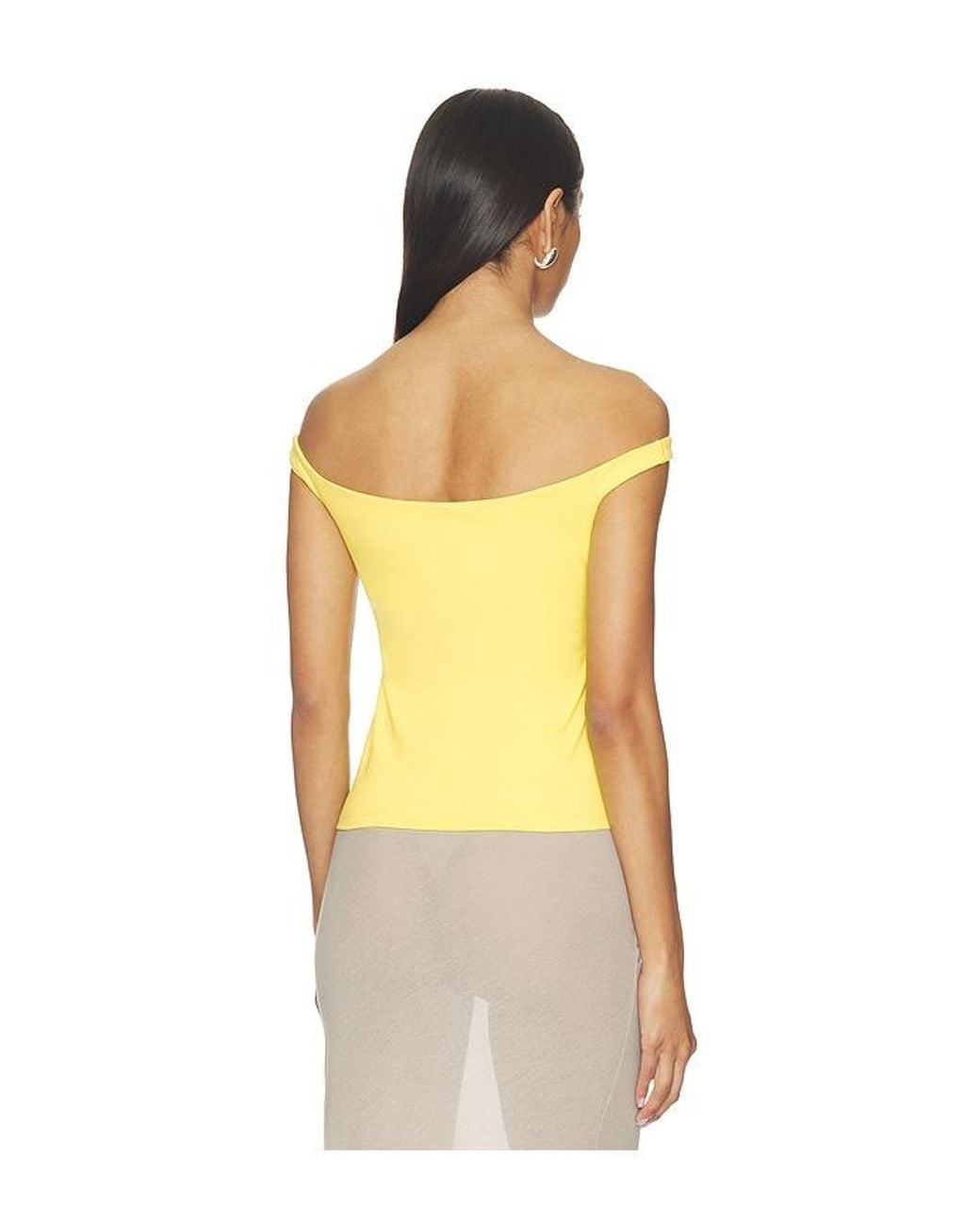 Susana Monaco Orange Cross Front Top Off Shoulder Top