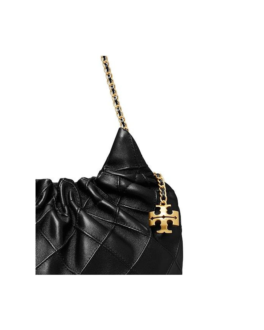 Tory Burch Black Fleming Mini Hobo Bag