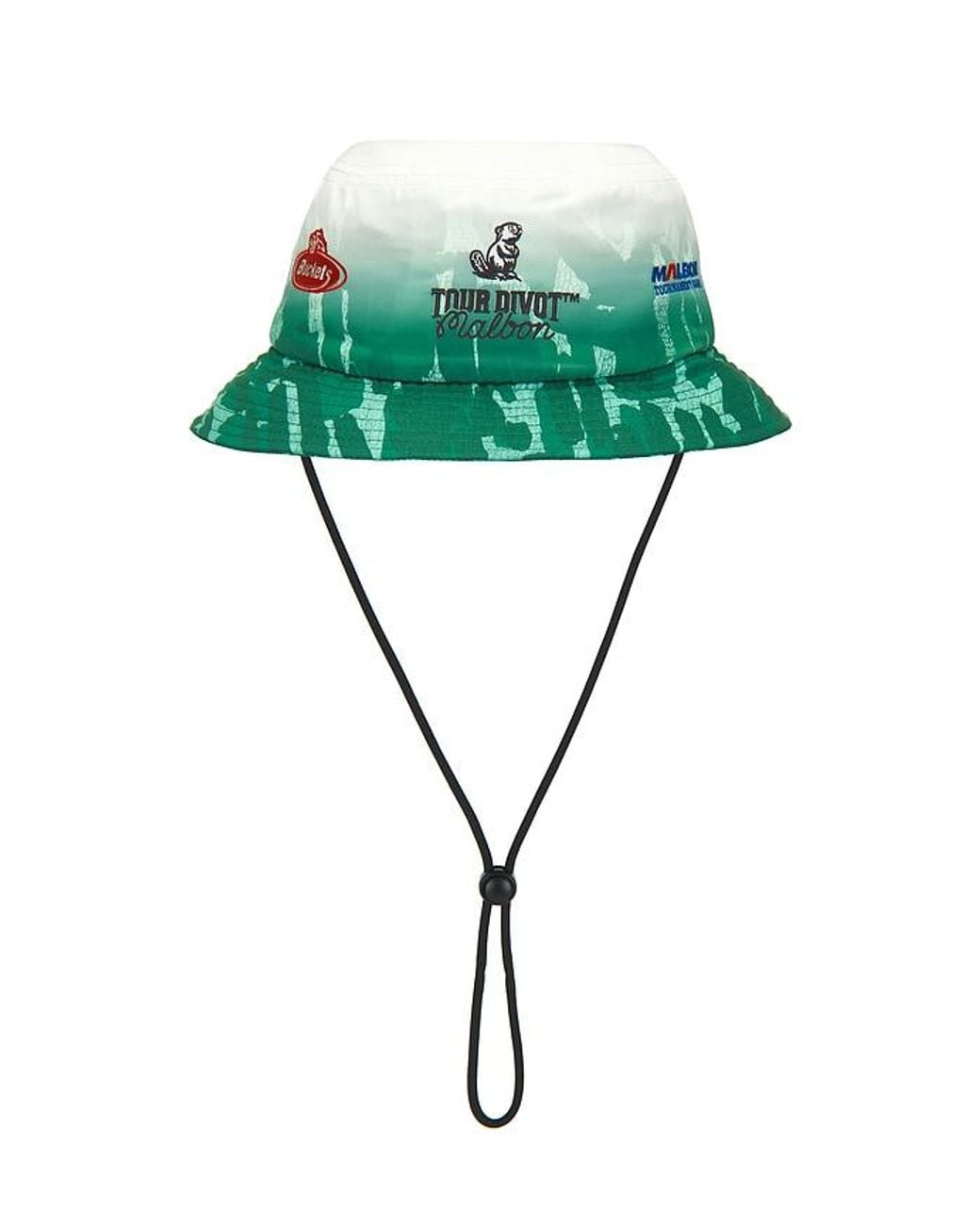 Malbon Green X Golf & Bass Club Sponsors Bucket Hat for men
