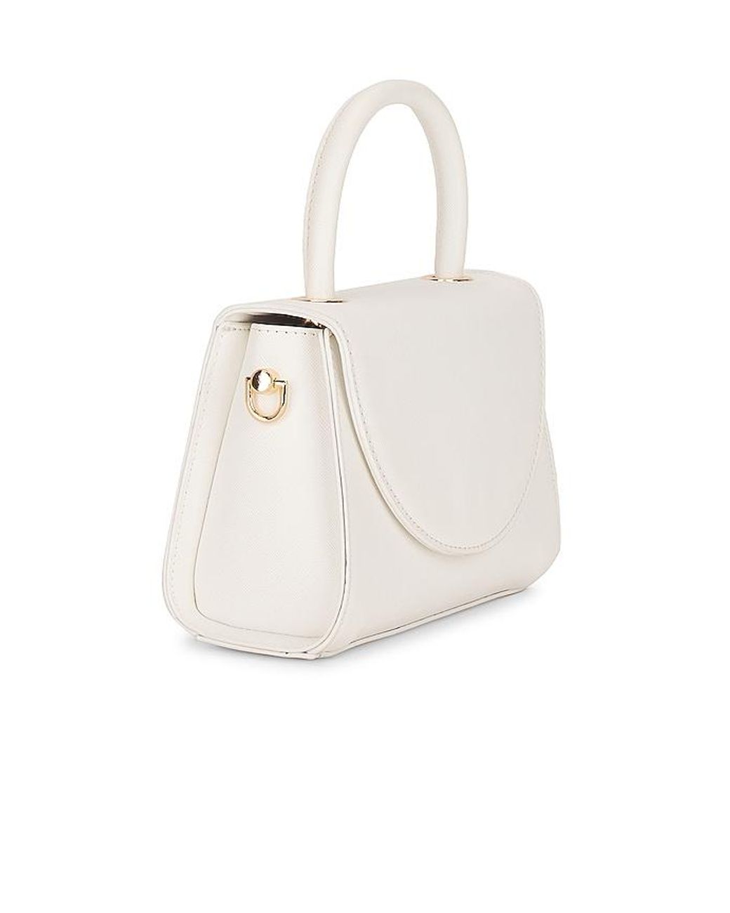 Olga Berg White Sasha Top Handle Bag