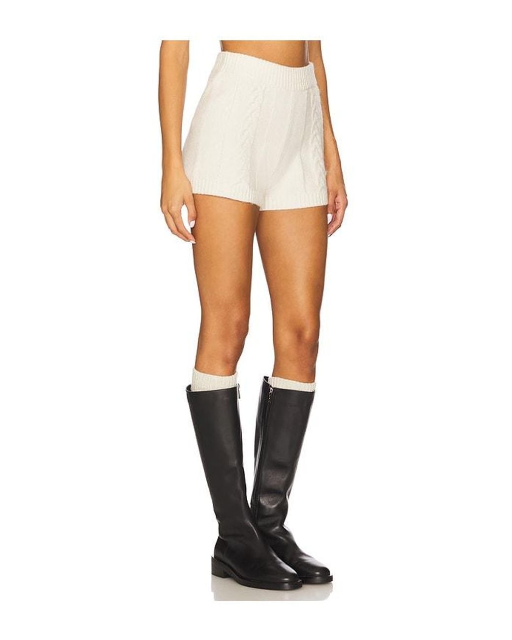 4th & Reckless White Jess Knit Shorts