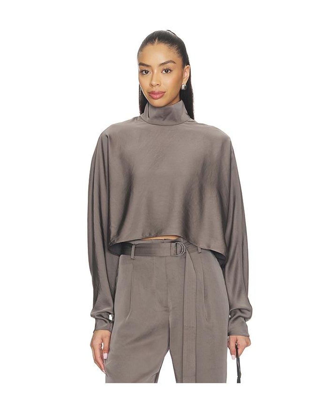 LAPOINTE Brown Caftan Top