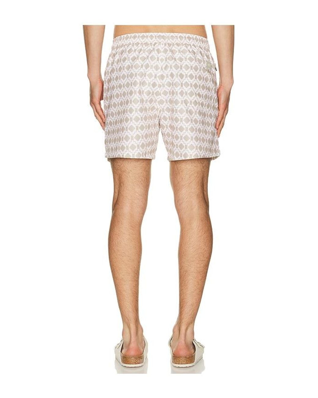 Oas White Mitu Swim Shorts for men