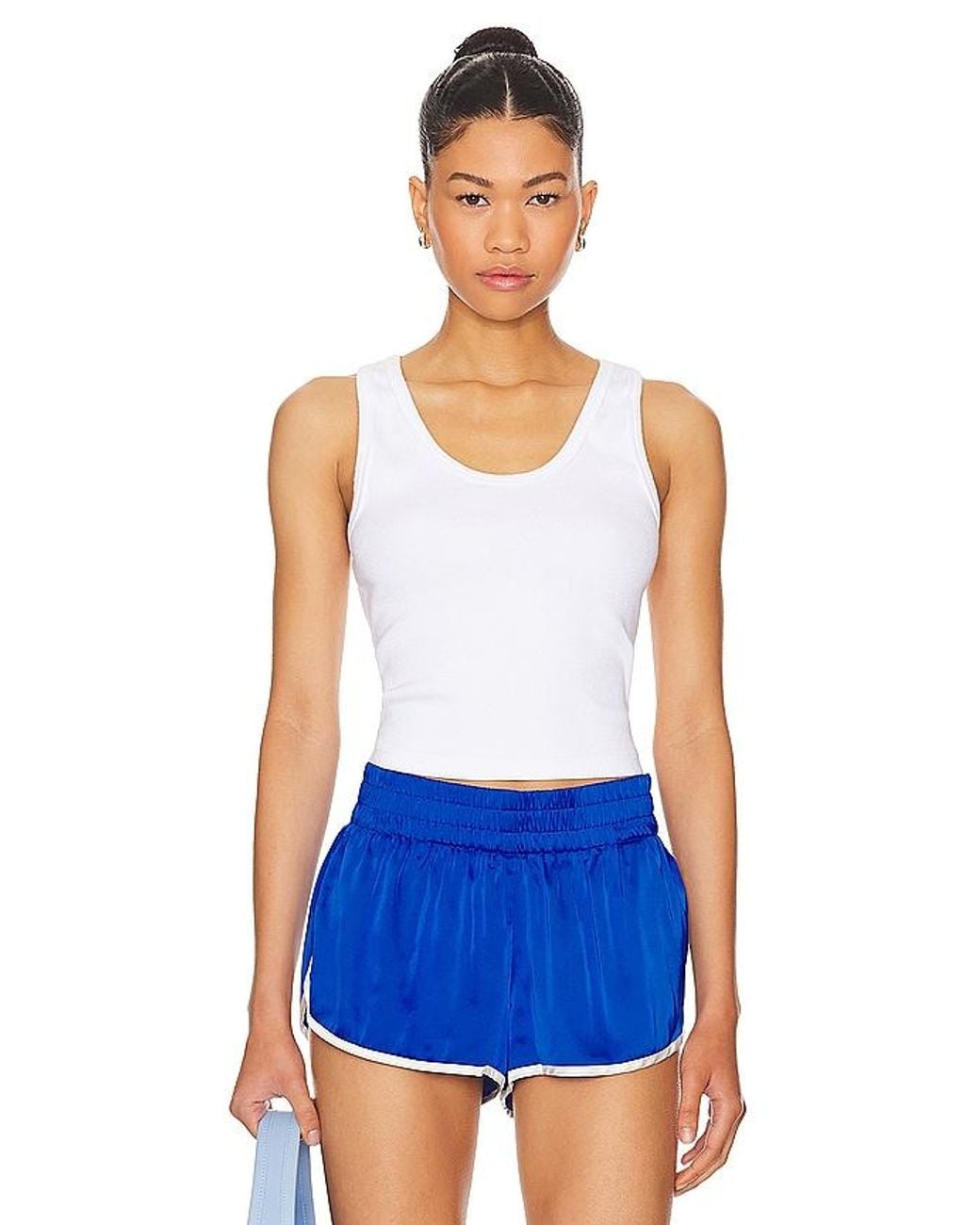 Tanque Amigable Con Sujetador Structured Rib En Color Blanco Talla (También En M, S, Xl, Xs) PERFECTWHITETEE de color Blue