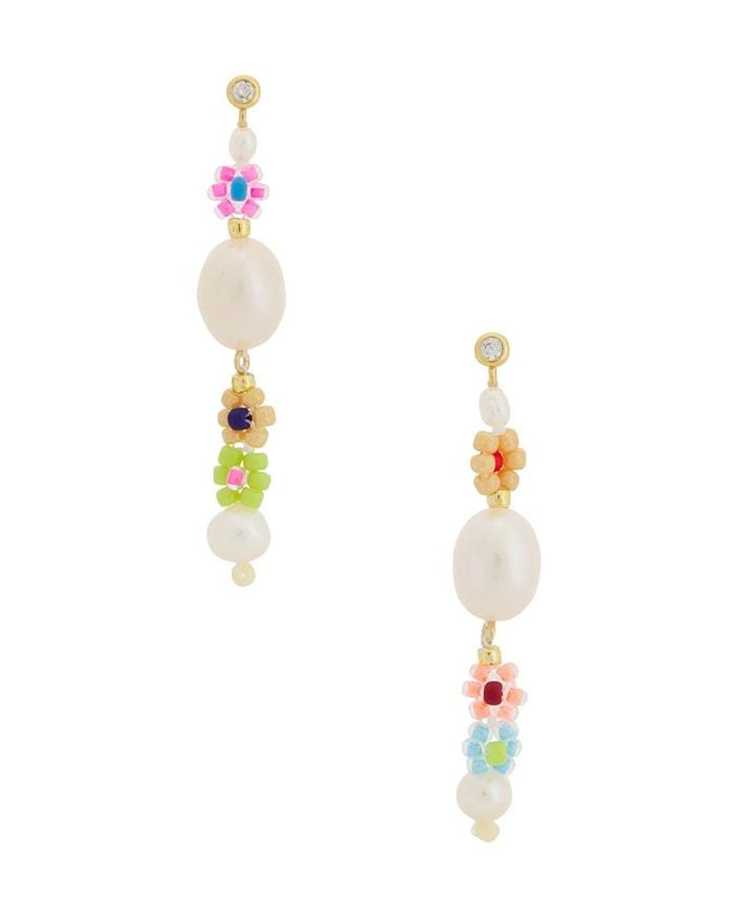Anni Lu White Mexi Flower Earring