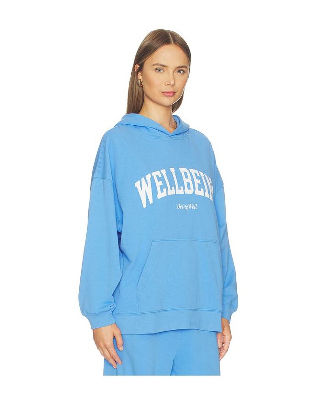 WellBeing + BeingWell Blue Romi Oversized Hoodie