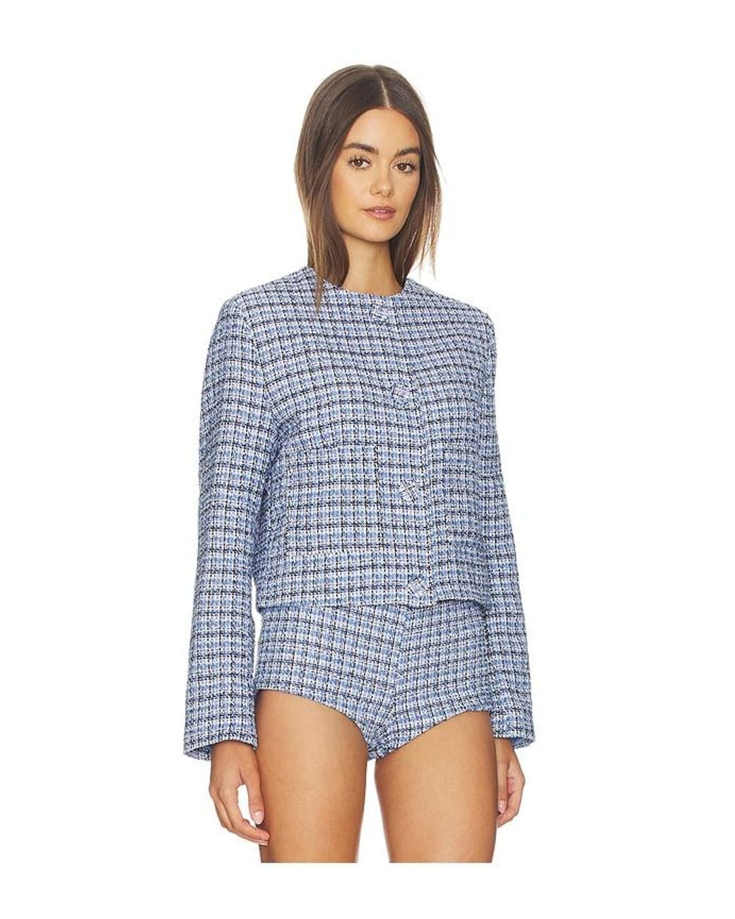 Milkwhite Blue Tweed Jacket