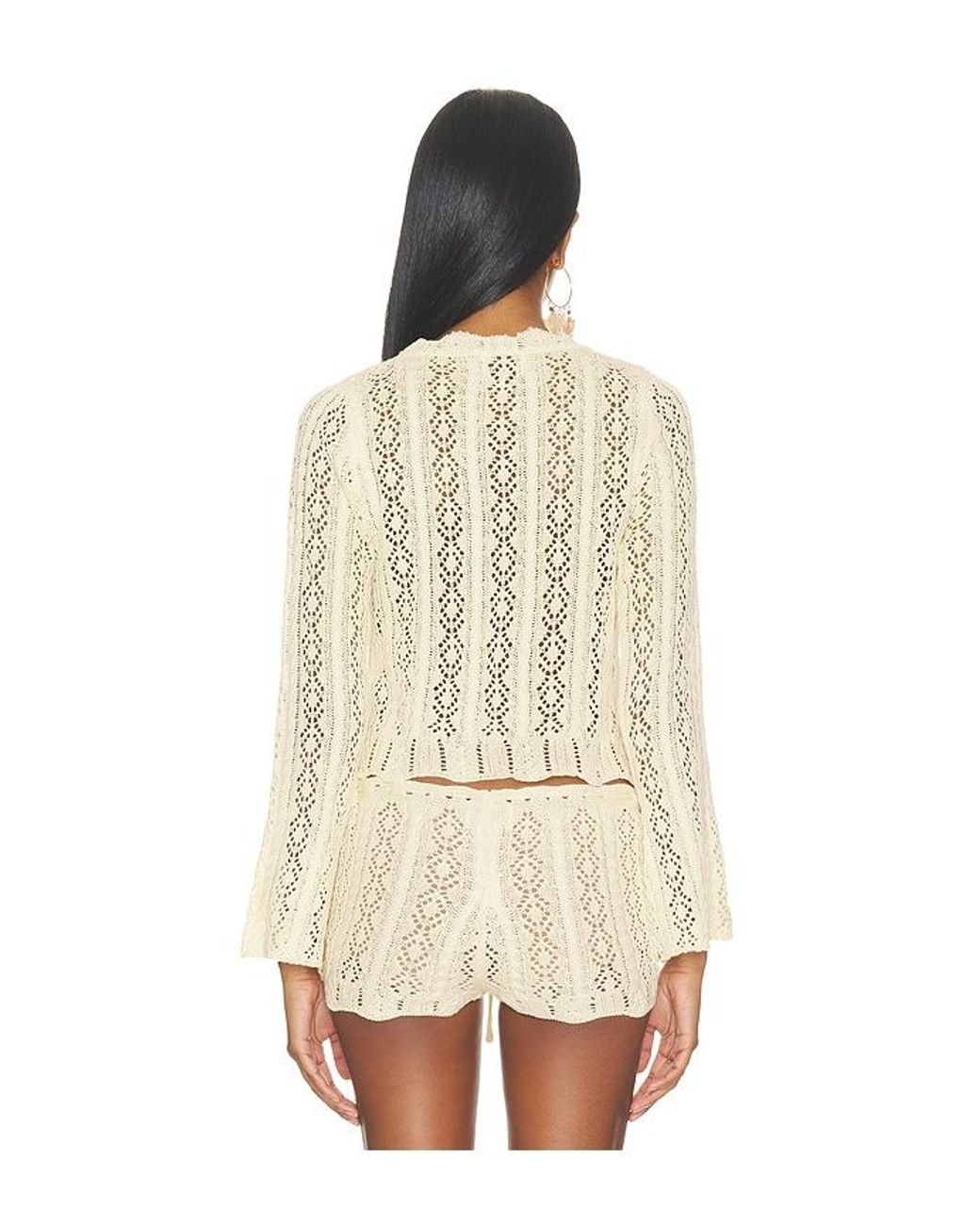 SNDY'S Natural Crochet Cardigan