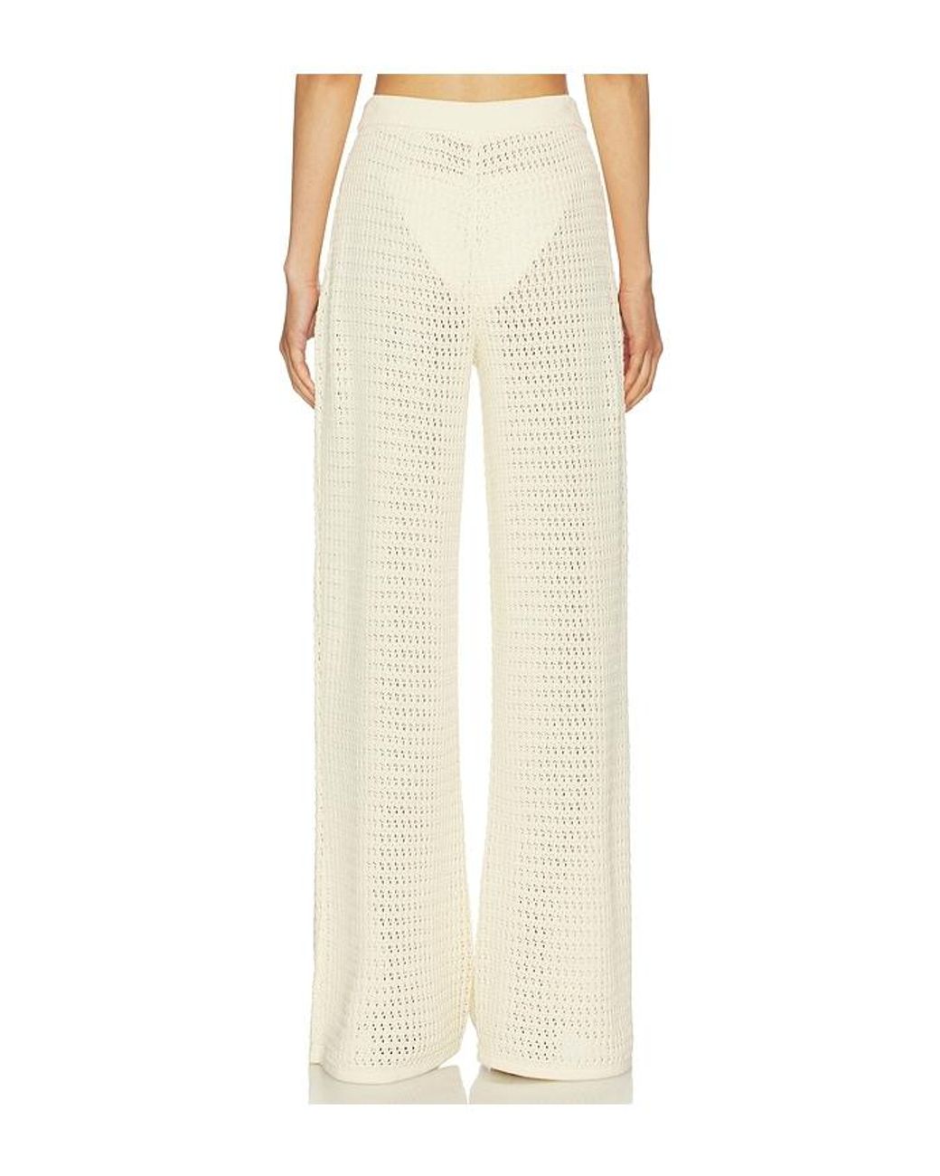 Tularosa White Rennata Open Stitch Pant
