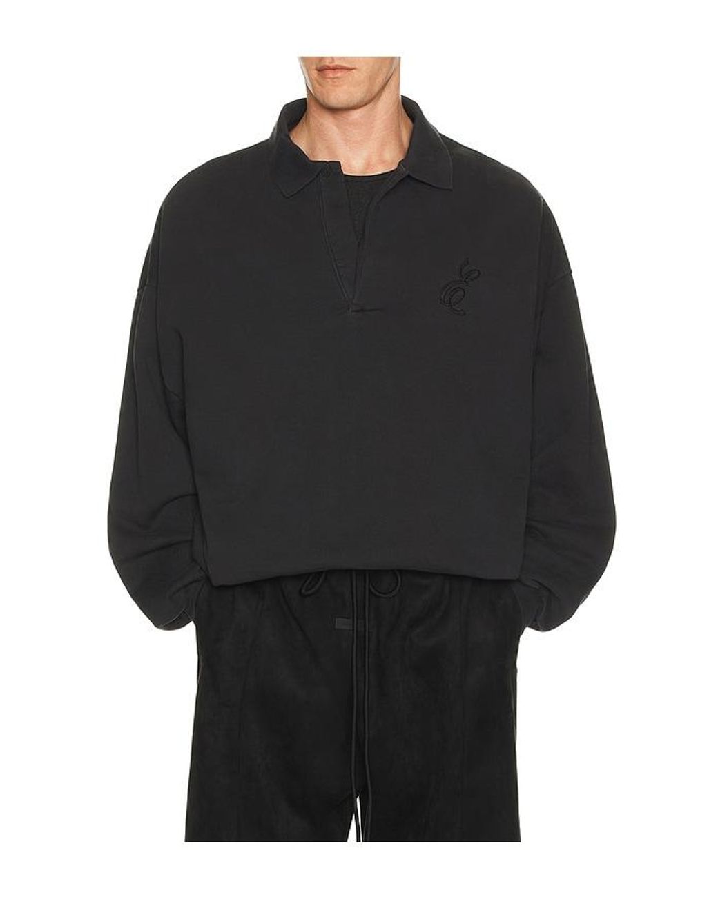Fear Of God Black Classic Polo Sweatshirt for men