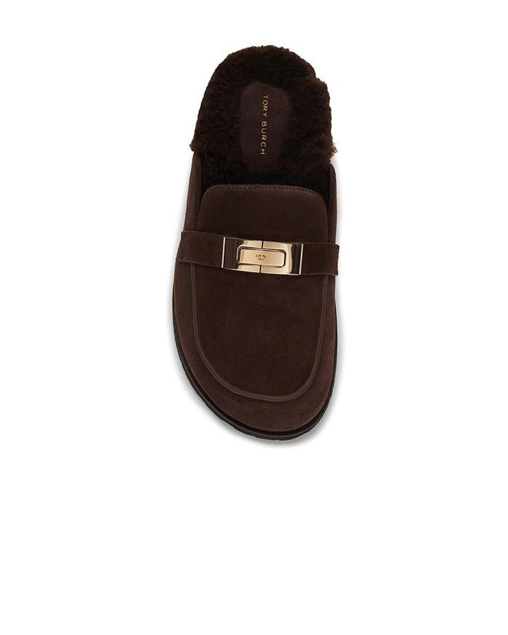 Tory Burch Brown Leelee Shearling Mule