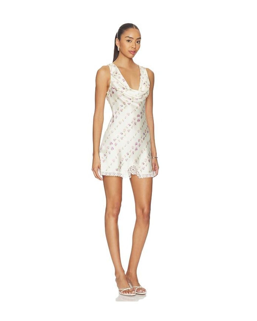 Frankie's Bikinis White Chloe Silk Mini Dress