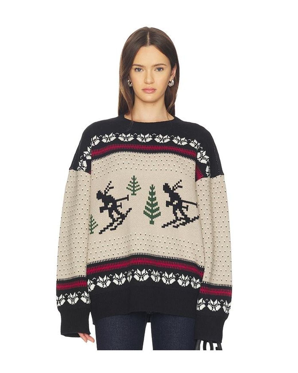 Lovers + Friends Black Theo Fairisle Sweater