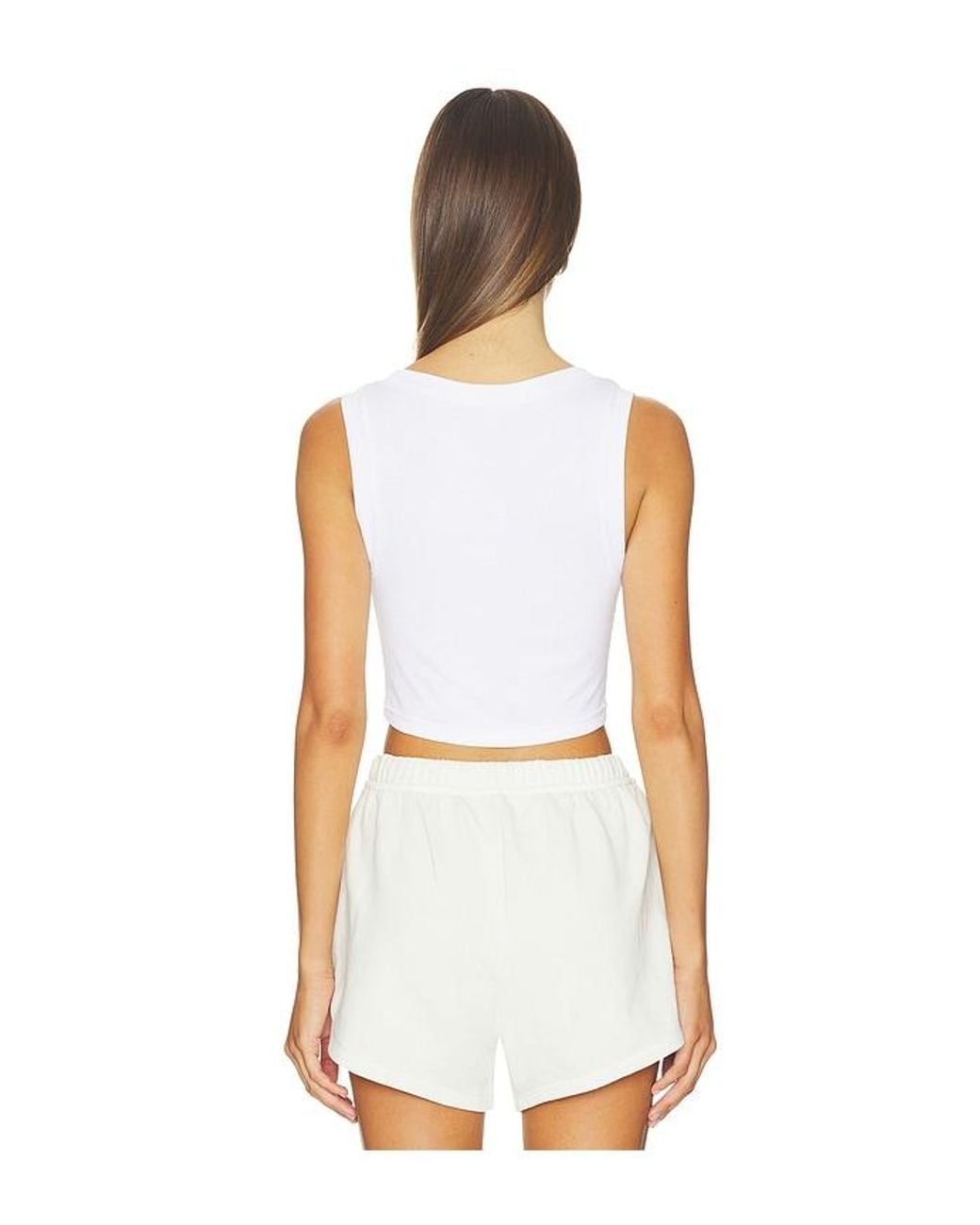 FAVORITE DAUGHTER White The Cutting It Close Crop Tank