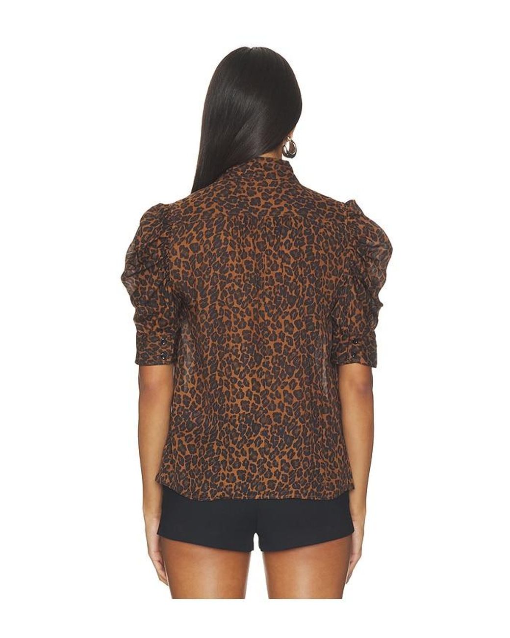 FRAME Black The Gillian Top