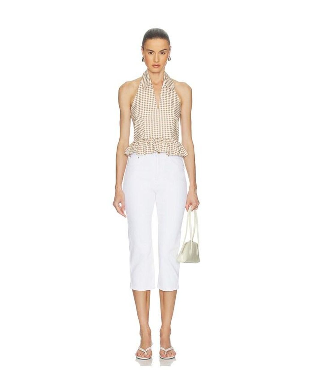 Aya Halter Top En Talla (También En M, S, Xl) Caroline Constas de color White