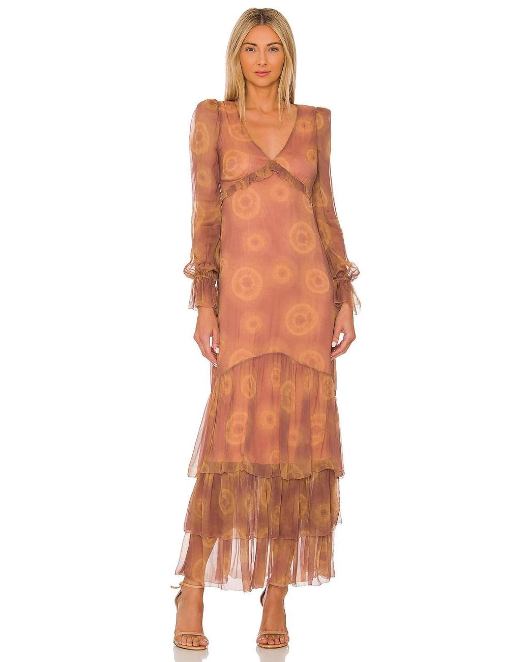 House of Harlow 1960 Synthetic X Revolve Edessa Maxi Dress in Blush & Gold Tie Dye (Purple) Lyst