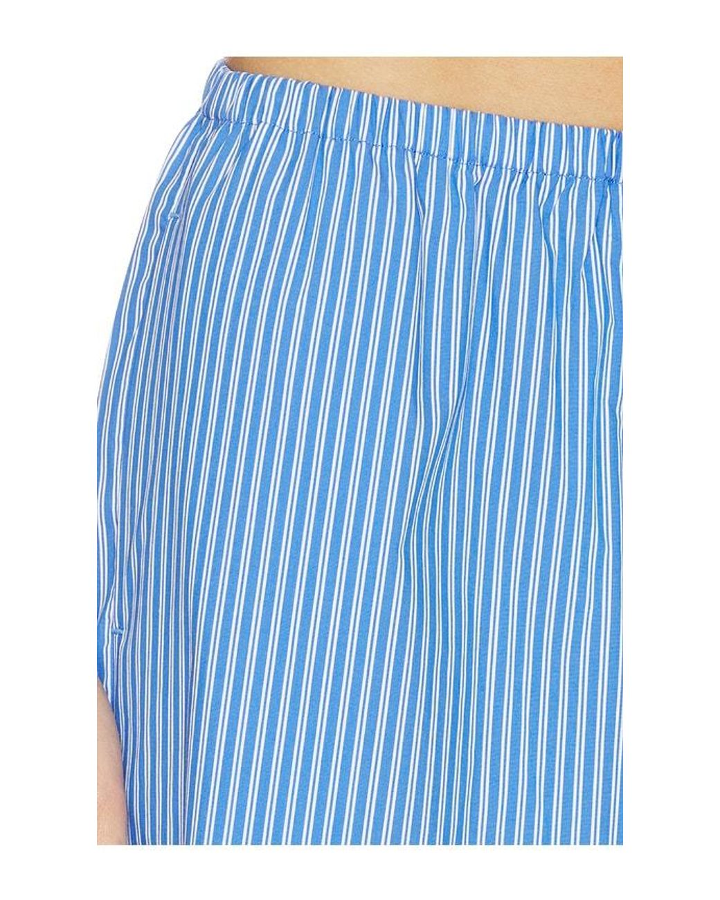 GOOD AMERICAN Blue Poplin Pull On Pants