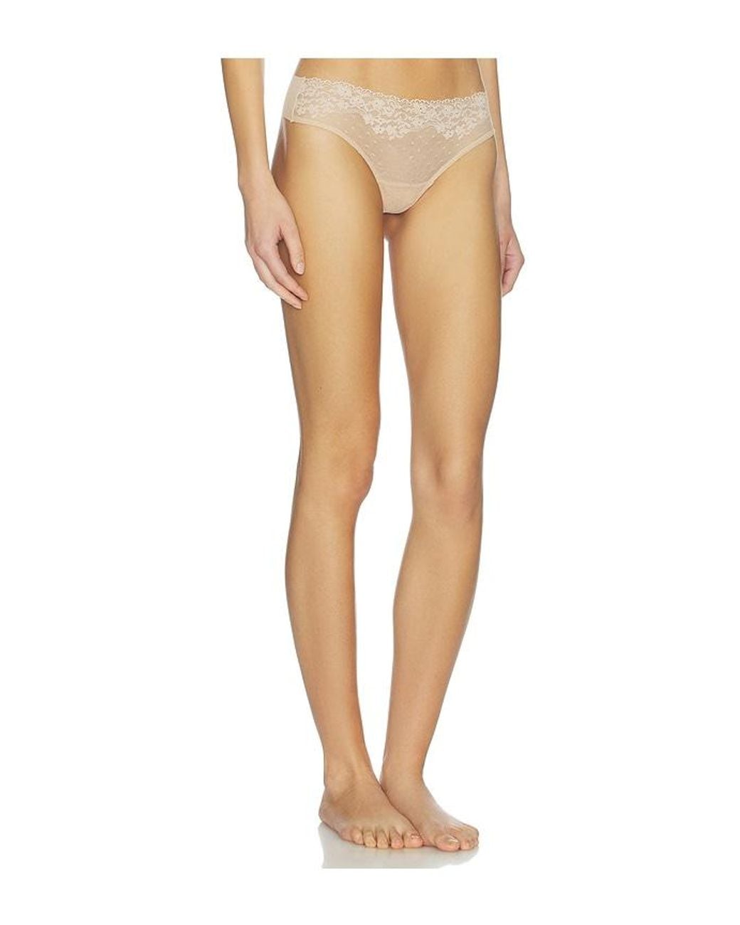 Commando White Double Take Lace Thong