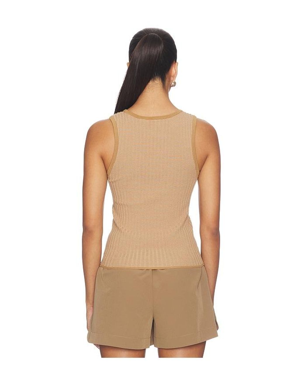 Varley Natural Hanson Rib Knit Tank Top