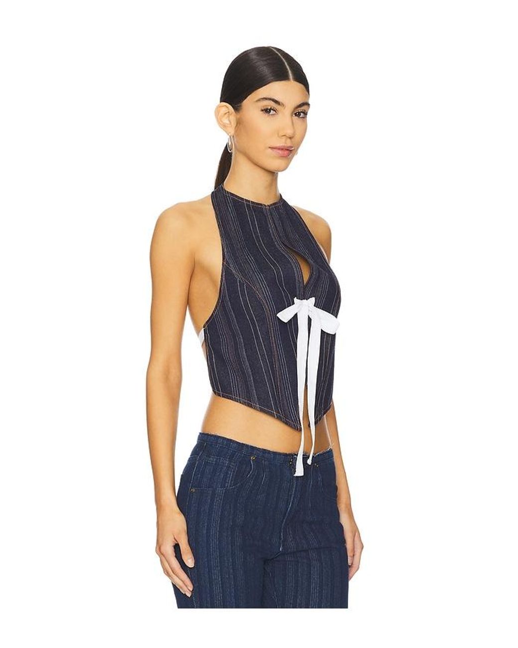 Lioness Blue Butterfly Top