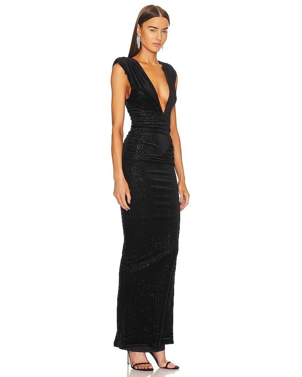 Michael Costello Black X Revolve Hana Gown