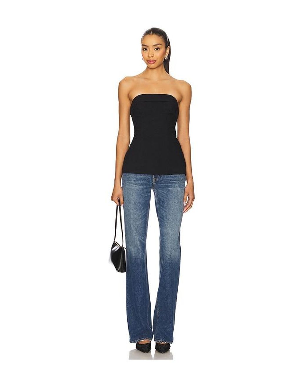 Free People Black Lora Tube Top