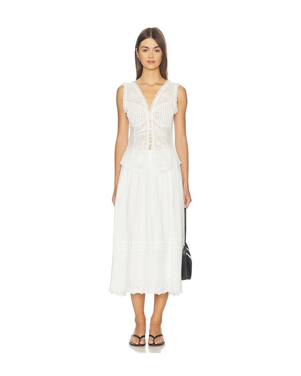 Astr White Shelly Skirt