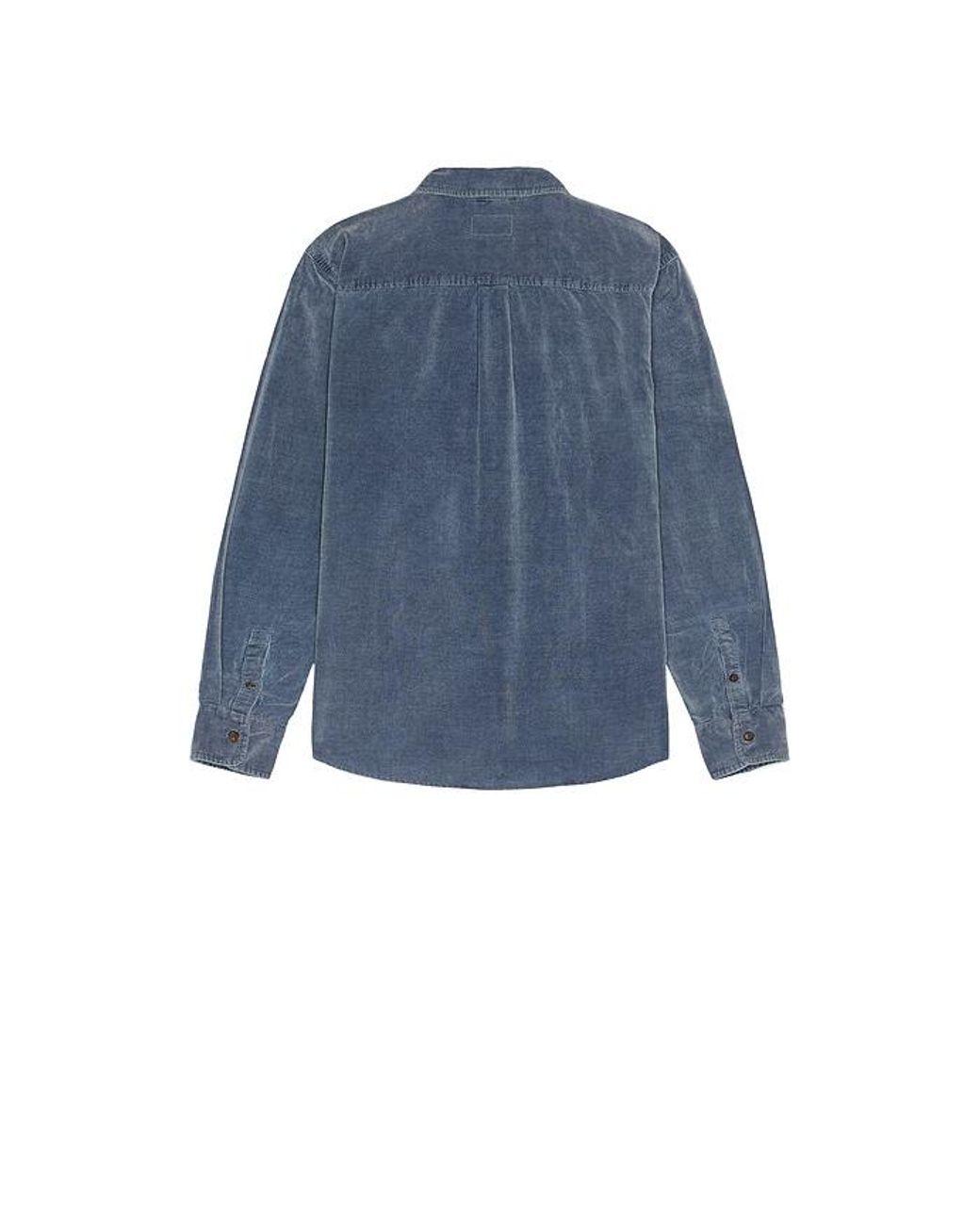 Marine Layer Blue Lightweight Corduroy Shirt for men