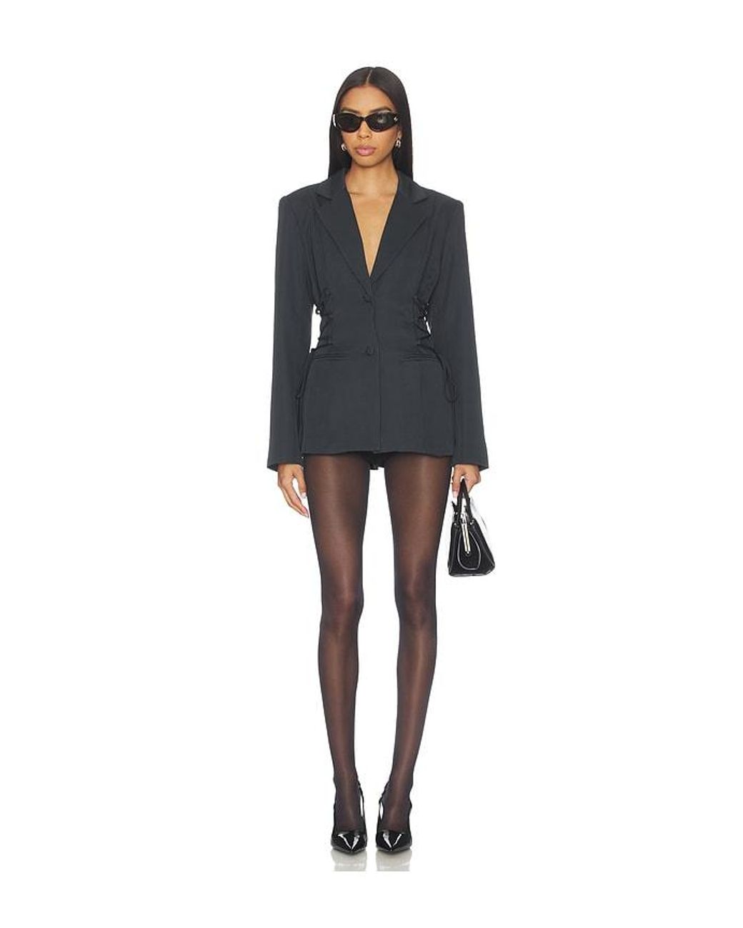 superdown Black Jennifer Lace Up Blazer