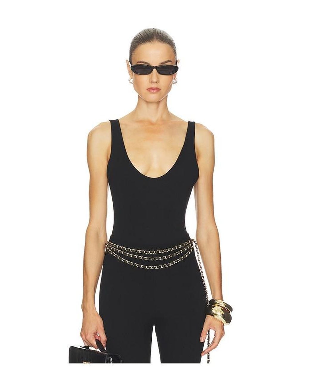ALL THE WAYS Black Carrie Bodysuit