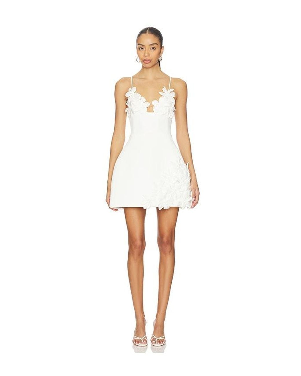 Bronx and Banco White Emma Floral Mini Dress