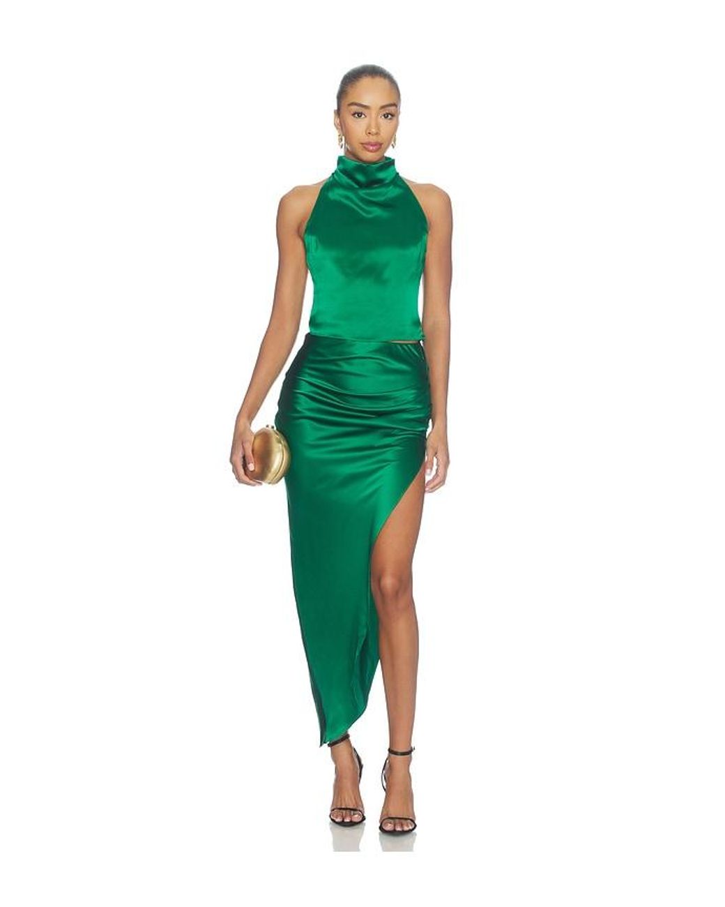 Amanda Uprichard Green X Revolve Samba Crop Top