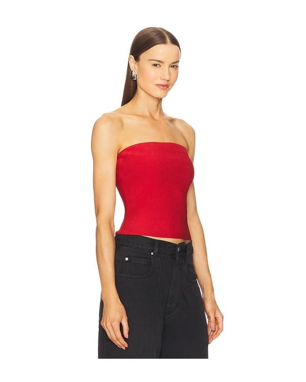 Jonathan Simkhai Red Nicole Tube Top