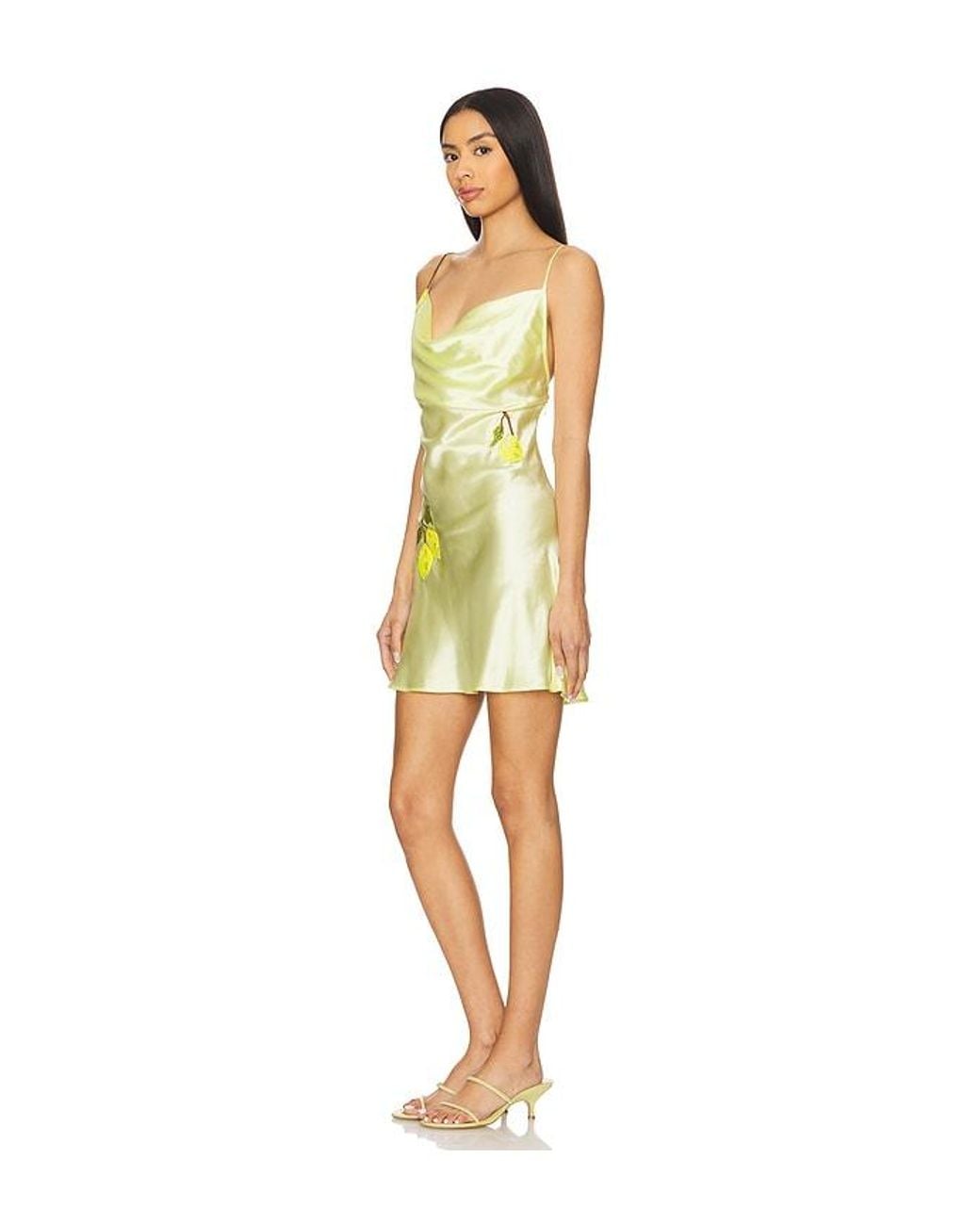 Leslie Amon Yellow Galli Mini Dress