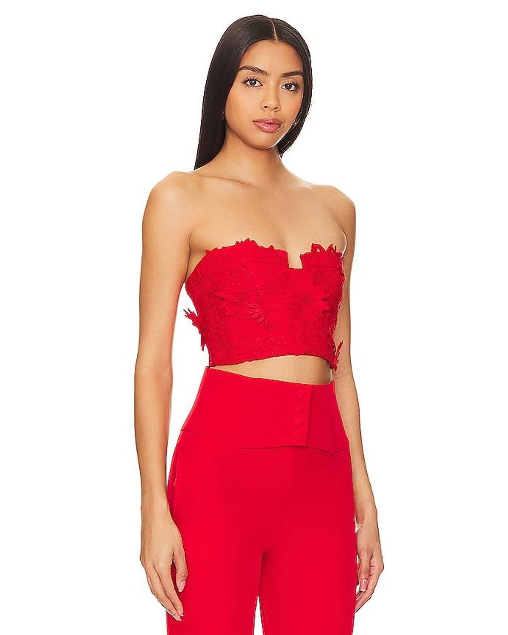 Bardot Red Brias Bustier
