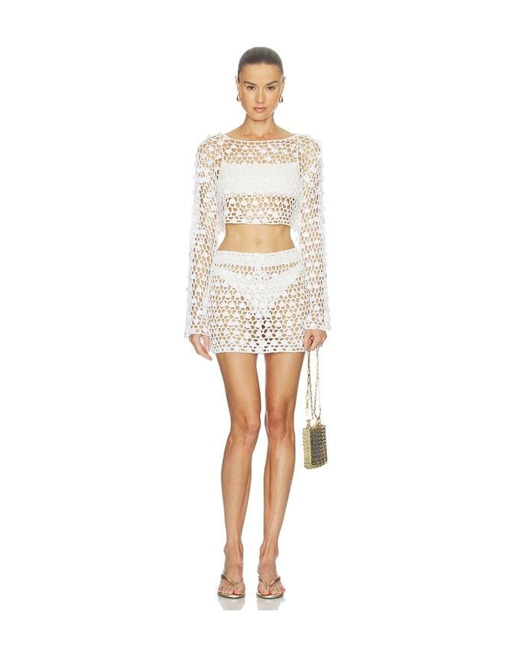 superdown White Coralie Skirt Set