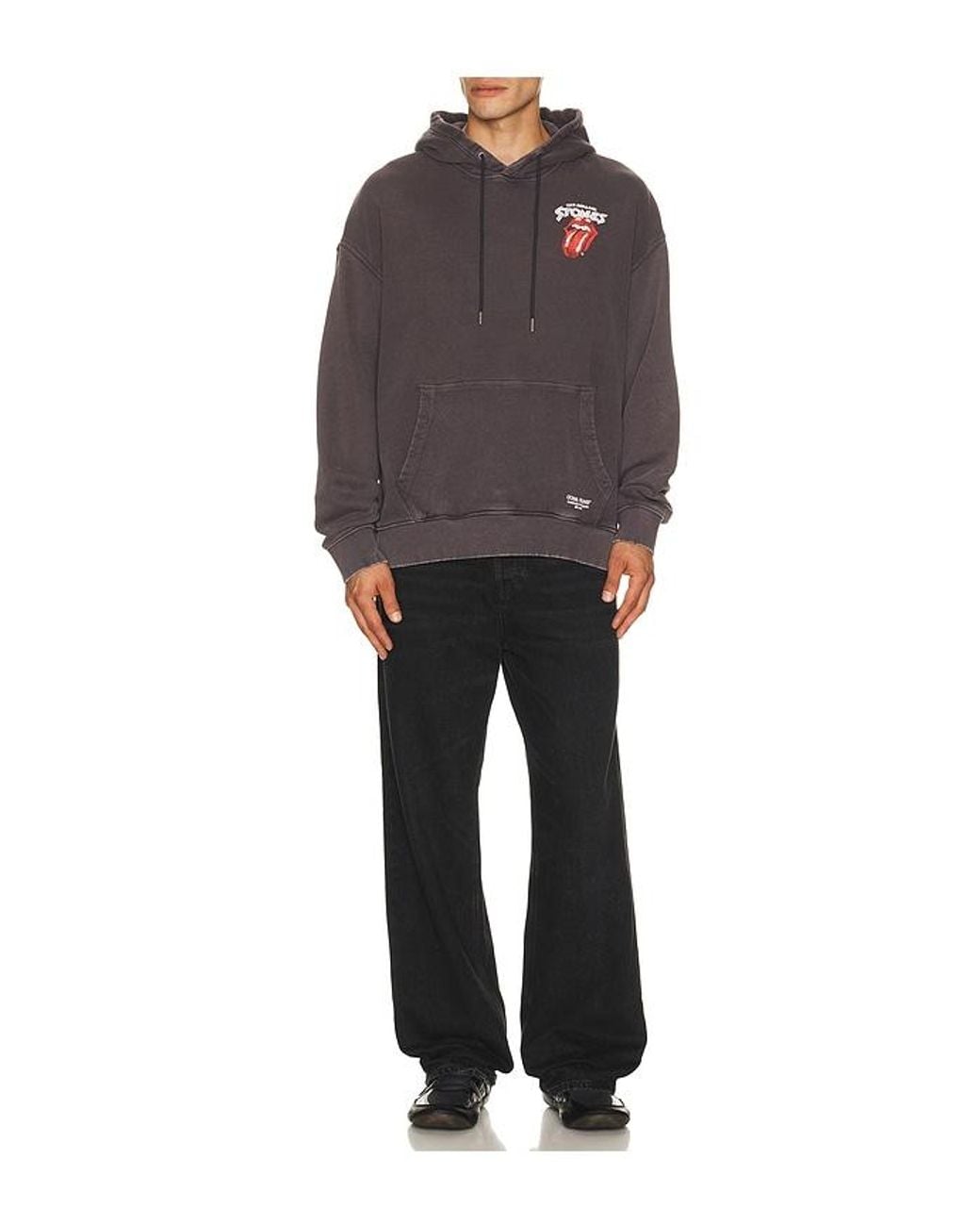 Guess Gray X Rolling Stones Oversized 78 Hoodie for men